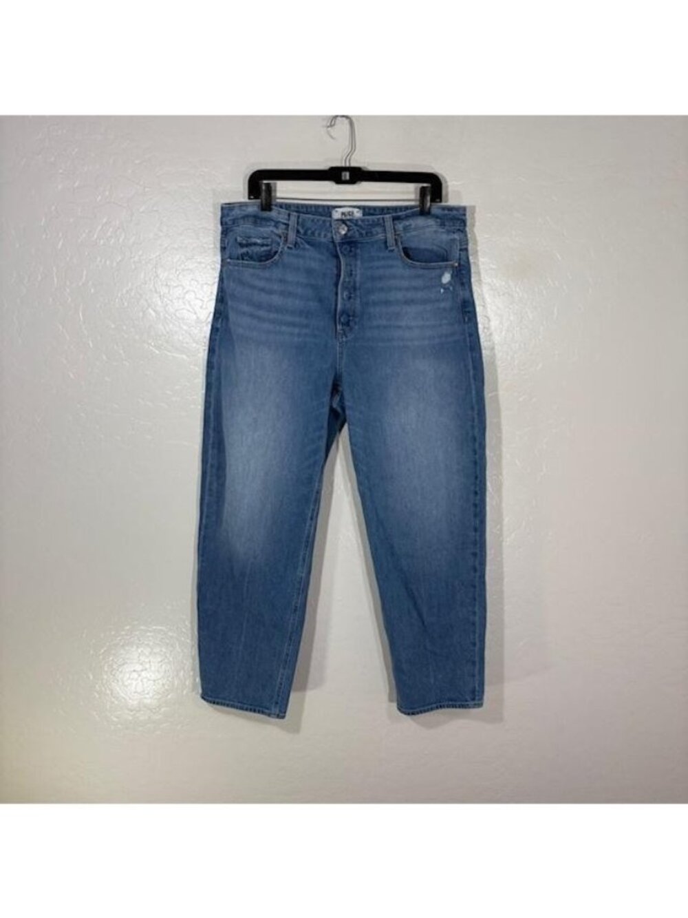 Paige Alexis Jeans Womens 32 Blue Med Wash Straight Button Fly 35x31 Denim